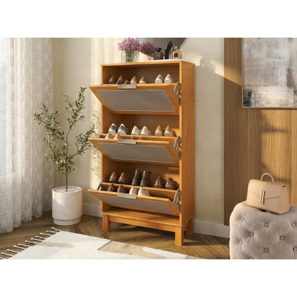 Sapateira 3 Portas Emilly Cinamomo Vezzo