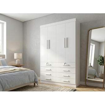 Guarda-Roupa Casal Austin 4 Portas e 8 Gavetas