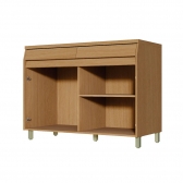 Balcão de Cozinha Simone Mendes 2 Portas 2 Gavetas em MDF 1.20m - Carvalho