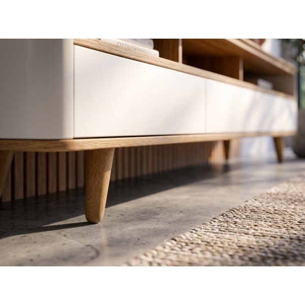 Conjunto Sala de Estar Trevo Begônia Nature Vezzo Móveis