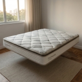 Colchão Casal Ortopédico Espuma D33 Double Face - Bege