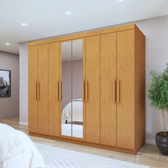 Guarda-Roupa Casal Bravo Easy Slim 8 Portas e 4 Gavetas
