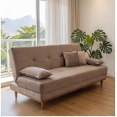 Sofá-Cama 3 Lugares Madrid Reclinável com Espuma D26 - Veludo