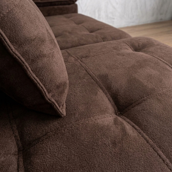 Sofá Retrátil e Reclinável Grécia com Pillow Top - Marrom