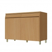 Balcão de Cozinha Simone Mendes 2 Portas 2 Gavetas em MDF 1.20m - Carvalho