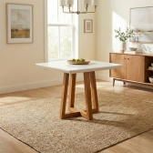 Mesa de Jantar 6 Lugares Jasmin Retangular - Off White/Imbuia