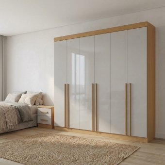 Guarda-Roupa Casal Chicago 6 Portas 8 Gavetas 2,20m