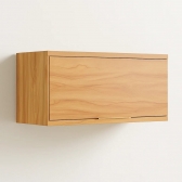 Armário Aéreo de Cozinha Pandora 80cm Porta Basculante MDF - Amêndoa