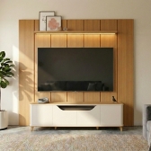 Conjunto Painel Encanto 2,80m com LED e Rack Everest 2,40m