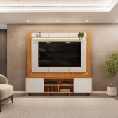 Home Oliver com LED 1,92m Cedro/Bali e Citrino