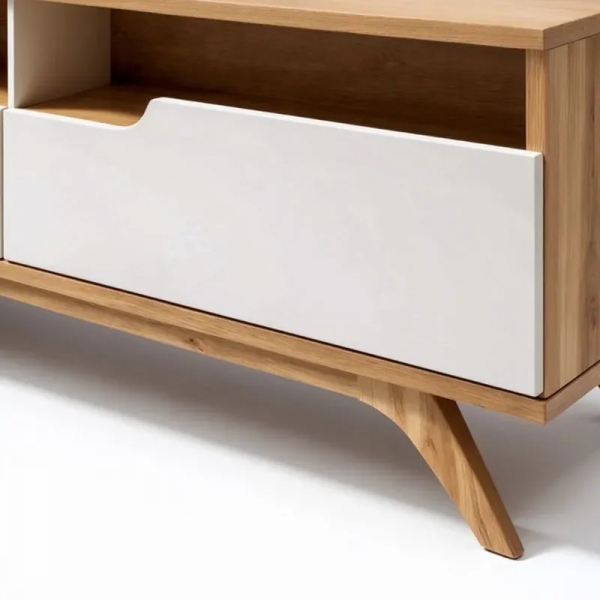 Estante Home Status 2.00m TV até 60 polegadas - Cinamomo/Off White