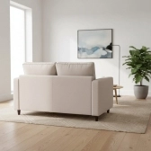 Sofá Cama Casal Morfeo 1.50m com Espuma D28 e Almofadas - Bege