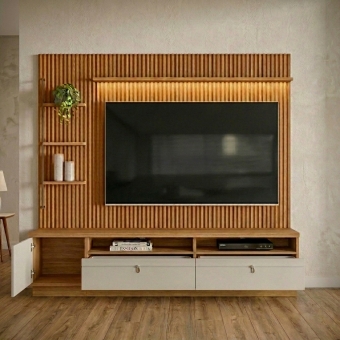 Home Baeza 2,24m com 01 Módulo Lateral Nature/Off White