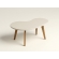 Mesa de Centro Orgânica em Formato de Feijão Retrô - Off White