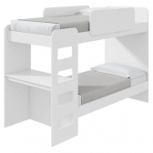 Beliche Solteiro com Escrivaninha e LED Valore - Branco