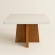 Mesa de Jantar 4 Lugares Porto Tampo de Vidro - Off White/Naturale