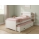 Cama Solteiro Denver Plus com Auxiliar e 2 Gavetas - Branco