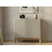 Balcão Buffet 2 Portas Flay - Off White/Cinamomo