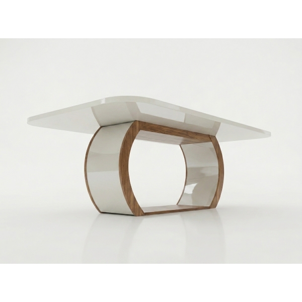 Mesa de Jantar Robust 2,20m Off White e Nogal