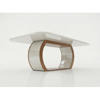 Mesa de Jantar Robust 2,20m Off White e Nogal