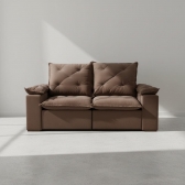 Sofá Retrátil e Reclinável Grécia com Pillow Top - Marrom