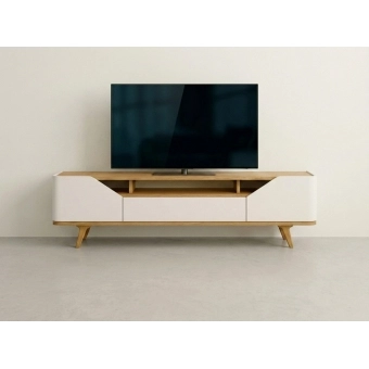 Rack Begonia 2.18m MDF e Pés em Madeira Maciça