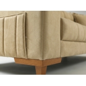 Sofá Living Évora 2,00m Bege Assento D28 Soft e Molas - Bege
