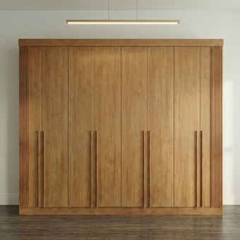 Guarda-Roupa Casal Ripado Boston 8 Portas 8 Gavetas 100% MDF