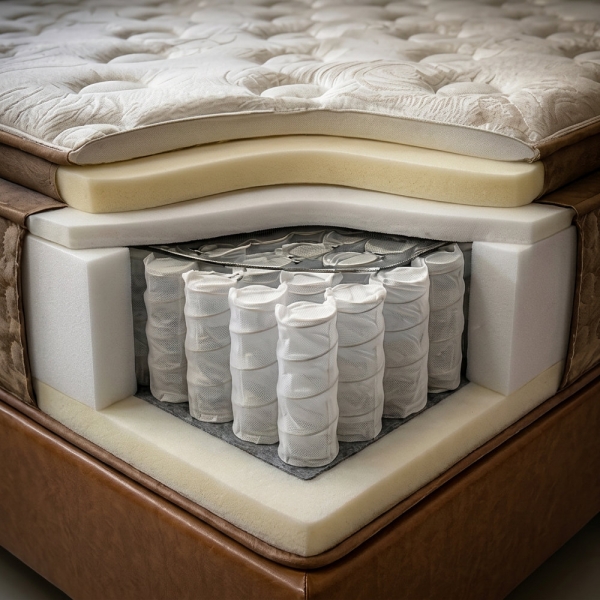 Colchão King de Molas Ensacadas e Espuma D65 Venezia - Bege
