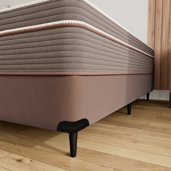 Base Box Queen Sommier ORTOBOM - Camurça Bege