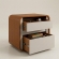 Mesa de Cabeceira Moderni 2 Gavetas Amêndoa/Off White