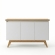 Buffet Gardenia 3 Portas com Tampo em MDF 25mm - Off White/Nature