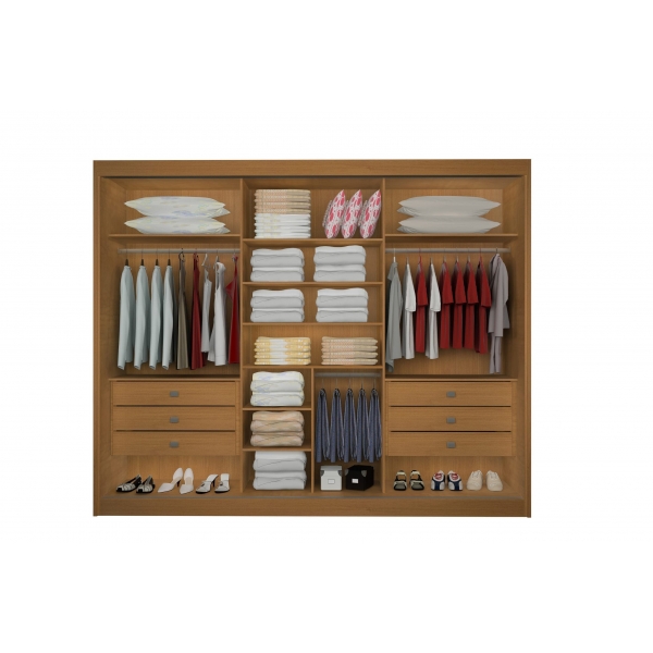 Guarda-Roupa Casal Las Vegas 3 Portas de Correr e 6 Gavetas - Branco