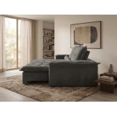 Sofá Retrátil e Reclinável Diamante 5 Lugares 2.90m Grafite