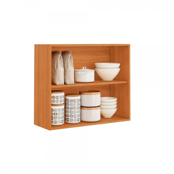 Armário Aéreo de Cozinha Júpiter 80cm 2 Portas - Cinamom/Off White