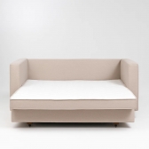 Sofá Cama Casal Morfeo 1.50m com Espuma D28 e Almofadas - Bege