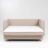 Sofá Cama Casal Morfeo 1.50m com Espuma D28 e Almofadas - Bege
