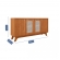Buffet Rubi 1.52m com Portas de Telinha e Design Ripado - Cinamomo