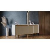 Buffet Sala Jantar MDF 1.60m Vanda Off White