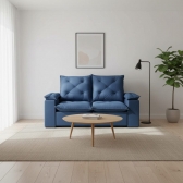 Sofá Retrátil e Reclinável Grécia com Pillow Top - Azul