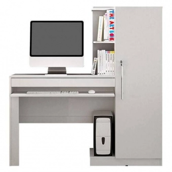 Escrivaninha Office com Armário Lateral e Chave