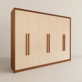 Guarda-Roupa Casal Charme 6 Portas e 6 Gavetas 100% MDF - Naturale/Off White
