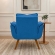 Poltrona Decorativa Opala com Molas e Espuma D28 - Veludo Azul