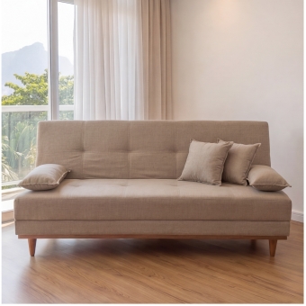 Sofá-Cama 3 Lugares Madrid Reclinável com Espuma D26