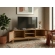 Rack para TV Daisy com Detalhe Palha 3D e Gavetas - Carvalho/Terracota