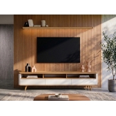 Conjunto Sala de Estar Trevo Begônia Nature Vezzo Móveis
