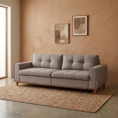 Sofá Zeus Bipartido 3 Lugares 2.40m com Molas Pocket - Cinza