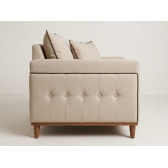 Poltrona Living Loren 90cm com Molas Ensacadas - Linho Areia
