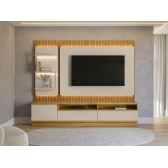 Rack com Painel Baeza 1.80m LED Tauari/Off White