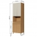 Paneleiro Simone Mendes 4 Portas Ripadas 1 Gaveta 70cm 100% MDF - Carvalho/Greige